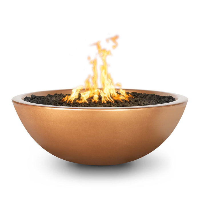 The Outdoor Plus 48" Sedona Round Concrete Fire Bowl - Narrow Ledge