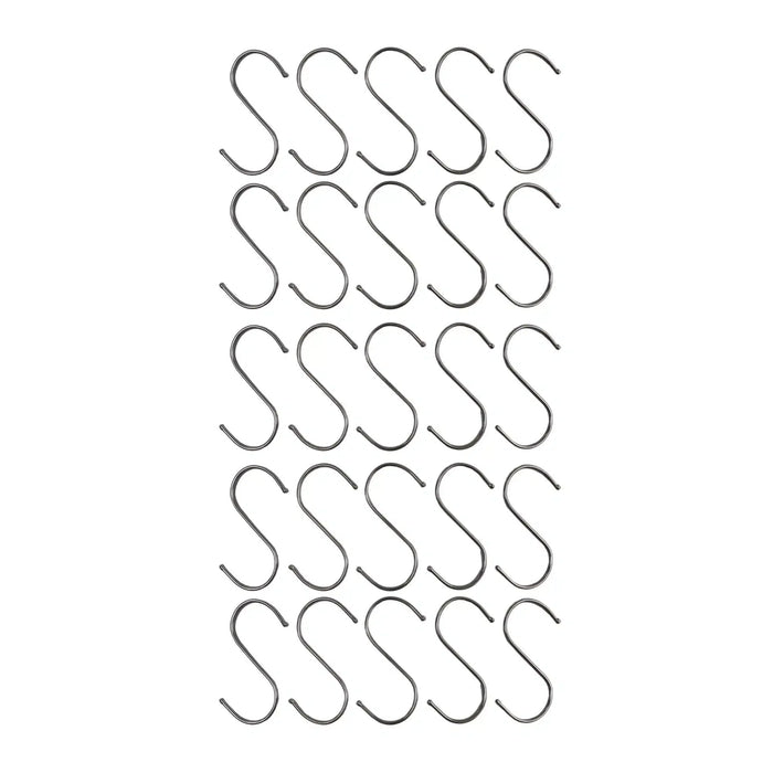 Stainless Steel Hanging S Hooks 4.72 inches X 2.36 inches 25 Pieces
