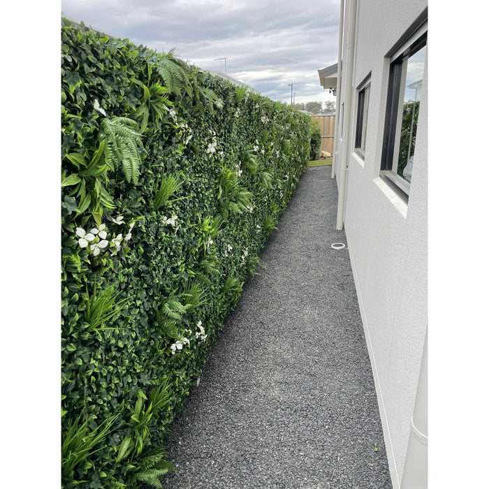 Luxury Snowy White Artificial Vertical Garden 40" x 40" 11SQ FT Commercial Grade UV Resistant