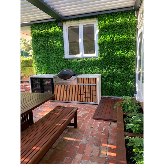 Artificial Hedge Panel with Fern Leaves
