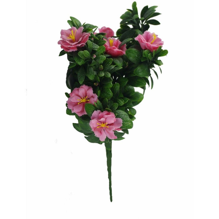 Designer Plants Faux Pink Rose Bunch UV Resistant 18"