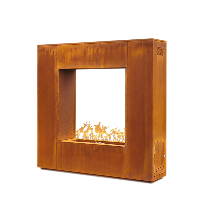 The Outdoor Plus Williams Fireplace - Corton Steel