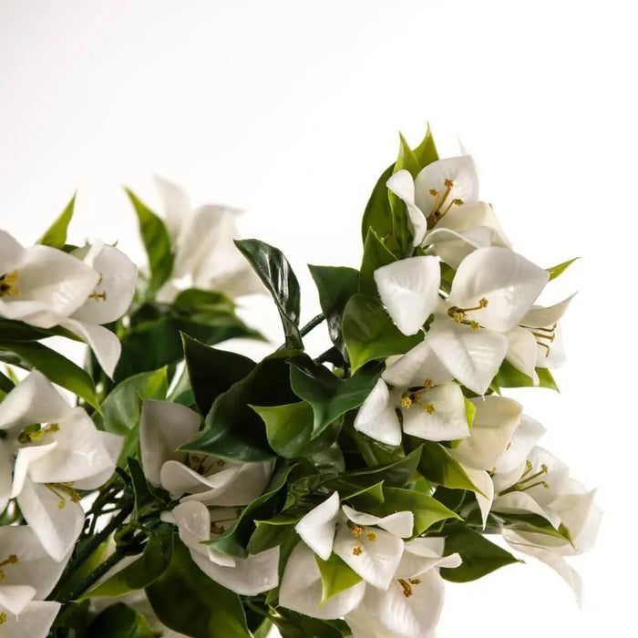 (5 Pieces) Hanging White Artificial Bougainvillea Plant UV Resistant 35