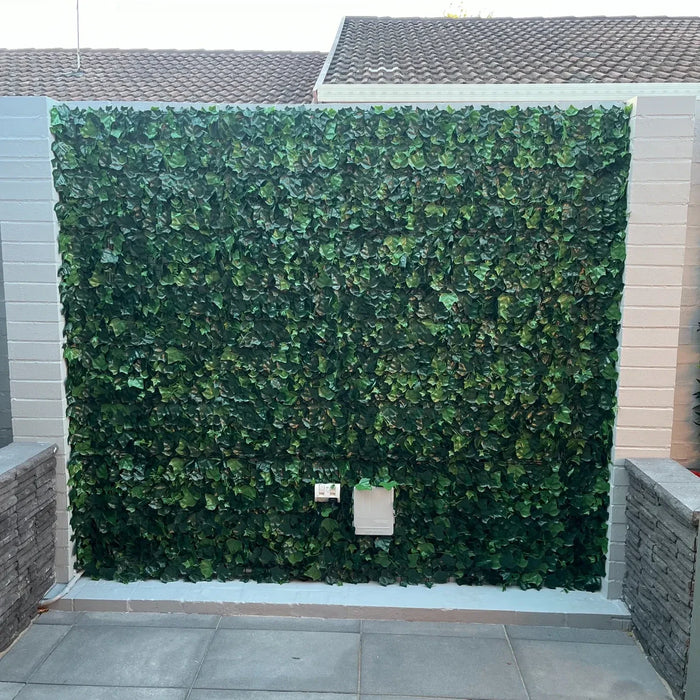 Designer Plants Artificial Boston Ivy Green Wall 33SQ FT Commercial Grade UV Resistant