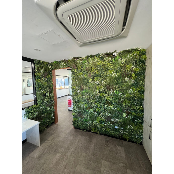 Designer Plants Luxury Garden of Eden 40" x 40" 11SQ FT Ultra Premium Metal Backed Commercial UV Green Wall NFPA Fire Resistant