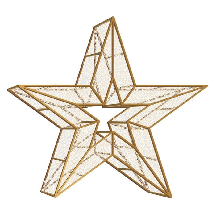 Large 7' 3D LED Outdoor Christmas Star Icon - Warm White