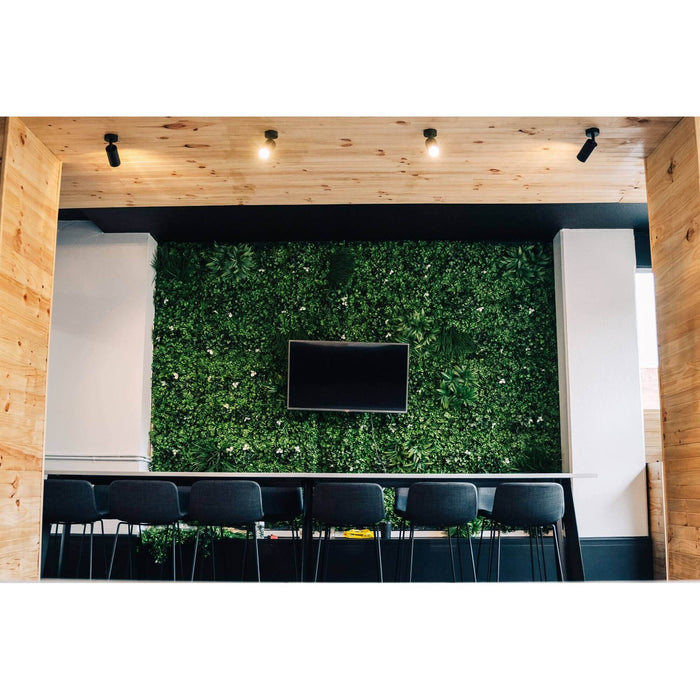 Artificial Vertical Garden Panel Miami Office Fit out with TV