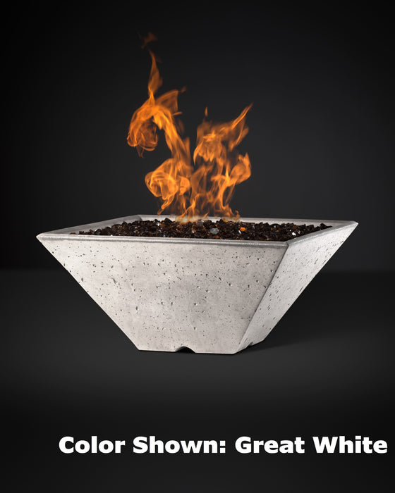 Slick Rock Concrete Square RidgeLine Fire Bowl - Match Lit Ignition
