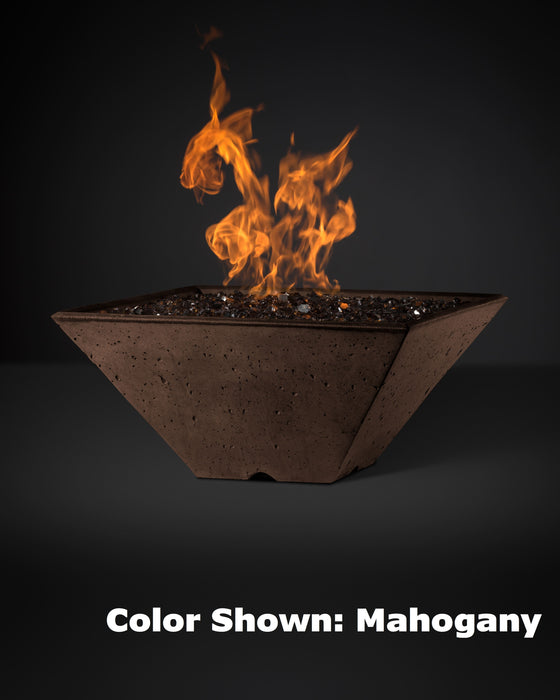 Slick Rock Concrete Square RidgeLine Fire Bowl - Match Lit Ignition