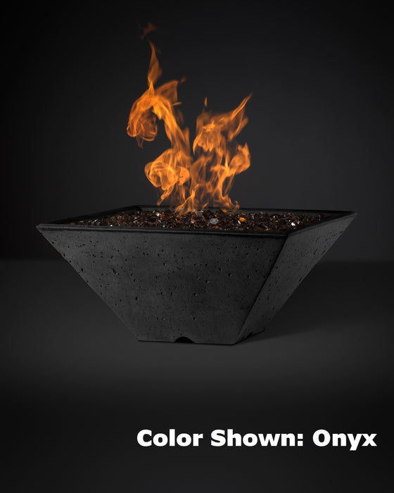 Slick Rock Concrete Square RidgeLine Fire Bowl - Match Lit Ignition