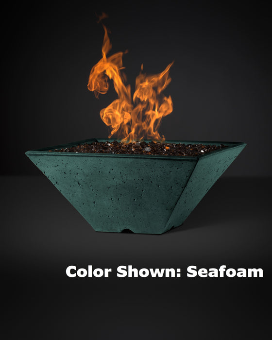 Slick Rock Concrete Square RidgeLine Fire Bowl - Match Lit Ignition