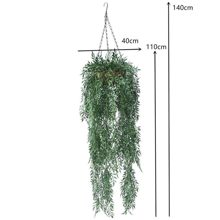 Designer Plants Artificial Fern Hanging Basket UV Resistant