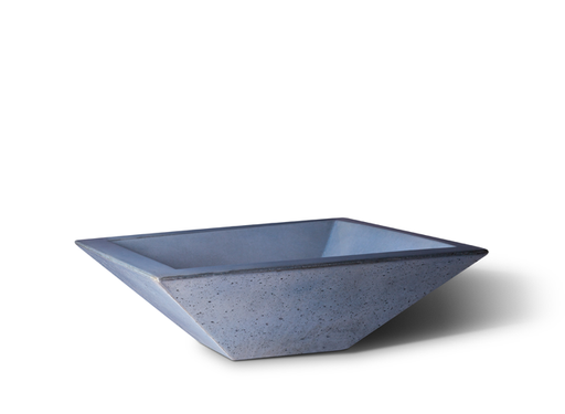 Small Square Concrete Planter in denim