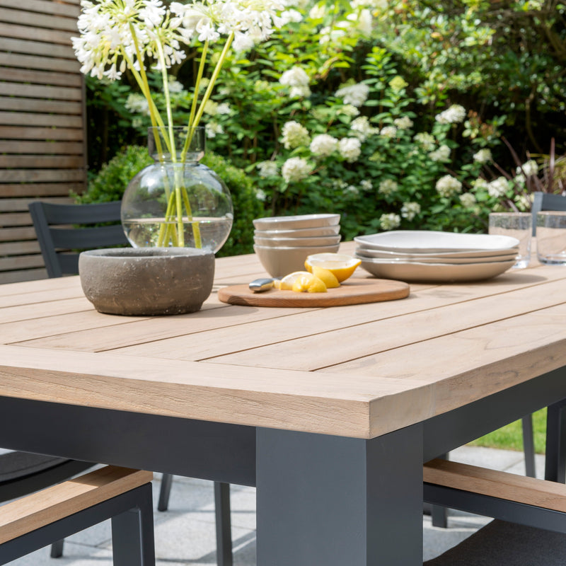 Elba 5 Piece Dining Set with Spectrum Indigo Cushions