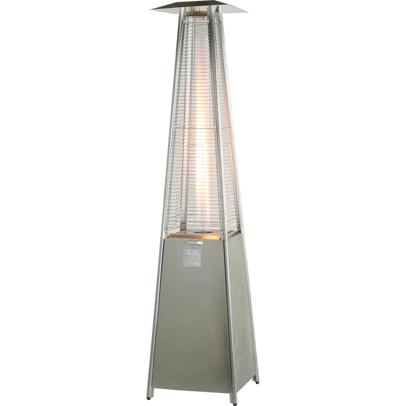 RadTec 89" Tower Flame Propane Patio Heater - Stainless Steel (TF-SS) | 41,000 BTU | Modern Outdoor Heating