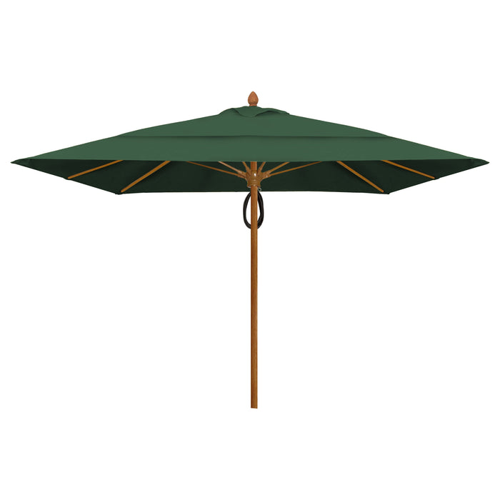 FiberBuilt Diamante 10' Square Umbrella Pulley & Pin, Commercial Umbrella, Patio Umbrella,