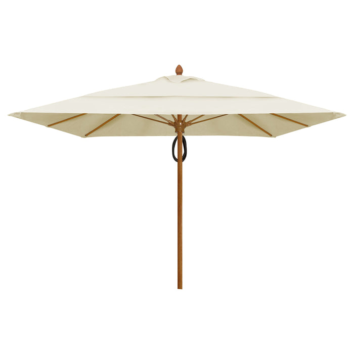 FiberBuilt Diamante 10' Square Umbrella Pulley & Pin, Commercial Umbrella, Patio Umbrella,