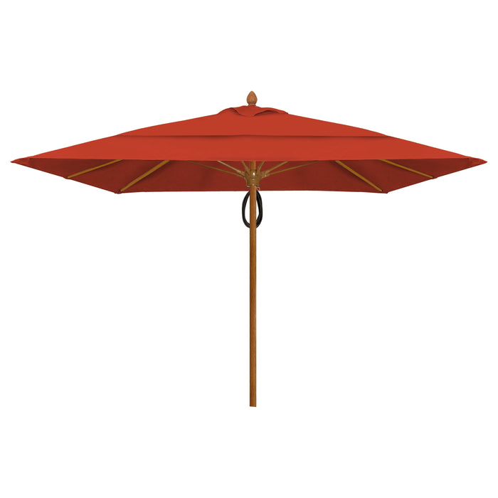 FiberBuilt Diamante 10' Square Umbrella Pulley & Pin, Commercial Umbrella, Patio Umbrella,