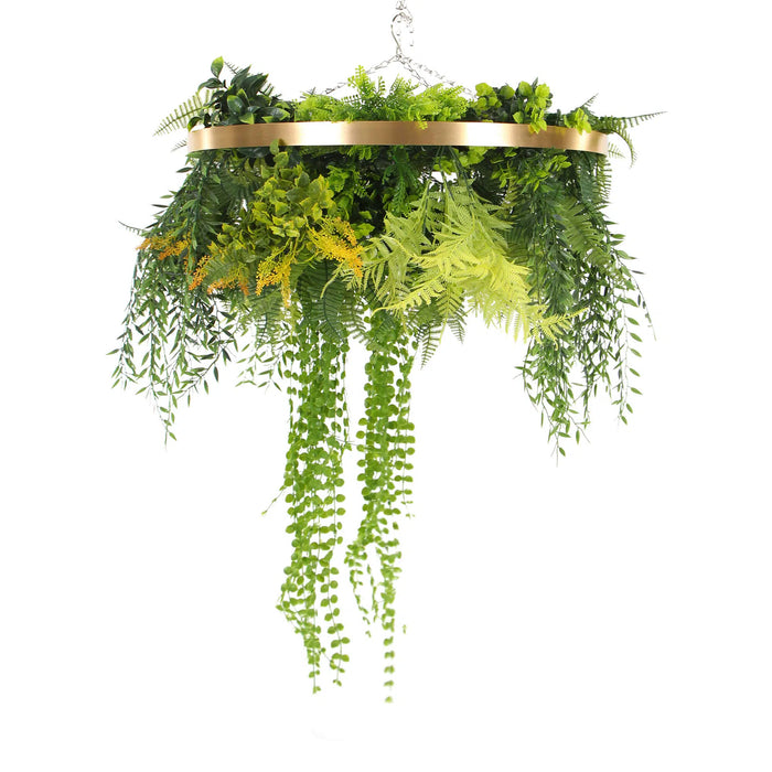 Imitation Premium Gold Artificial Hanging Green Wall Disc 60cm (Limited Edition)