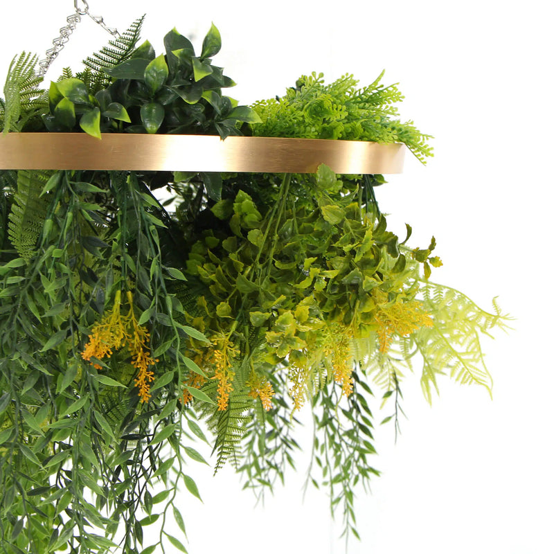 Imitation Premium Gold Artificial Hanging Green Wall Disc 60cm (Limited Edition)