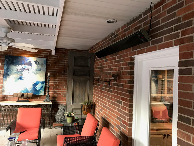 RadTec 82.5" Zero Light Electric Patio Heater (E32R) | Far-Infrared | Zero Light Emission | Outdoor Covered Spaces