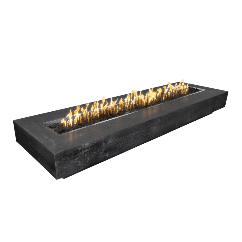 The Outdoor Plus Coronado Rectangular Firepit - Concrete Wood Grain