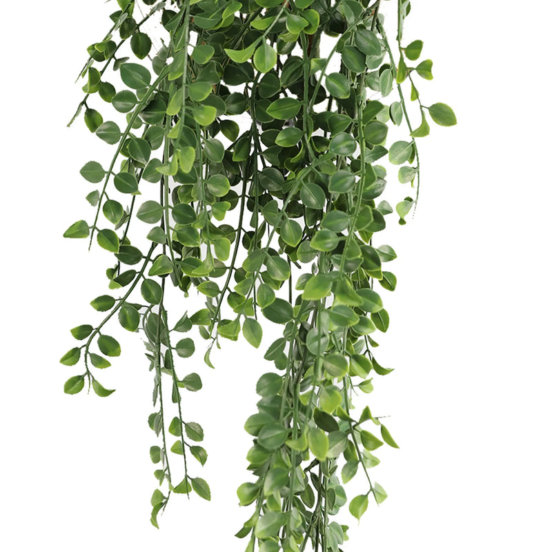 Artificial Hanging Pearls Garland Bushes – Dark Green UV Resistant & Fire Rated | 7.8in x 31in (20cm x 79cm Each)
