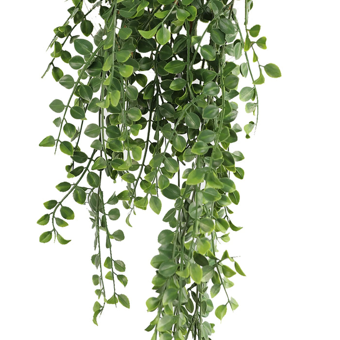 Artificial Hanging Pearls Garland Bushes – Dark Green UV Resistant & Fire Rated | 7.8in x 31in (20cm x 79cm Each)