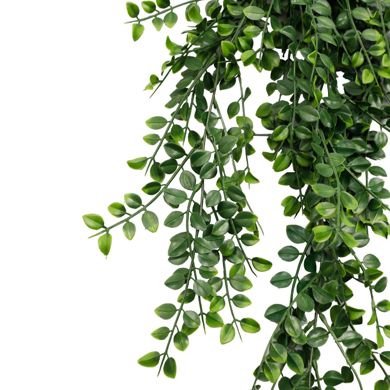 Artificial Hanging Pearls Garland Bushes – Dark Green UV Resistant & Fire Rated | 7.8in x 31in (20cm x 79cm Each)