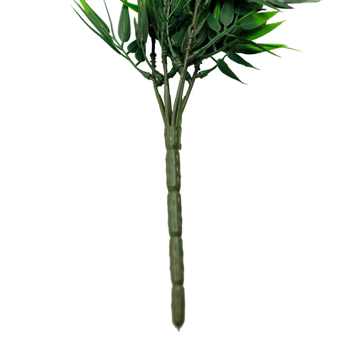 Artificial Hanging Bamboo Leaf Garland Bushes – Dark Green UV Resistant & Fire Rated | 6.7in x 30in (17cm x 76cm Each)