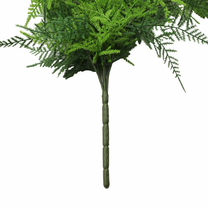 Artificial Hanging Lace Fern Garland Bushes – Vivid Green UV Resistant & Fire Rated | 5.9in x 30in (15cm x 76cm Each)