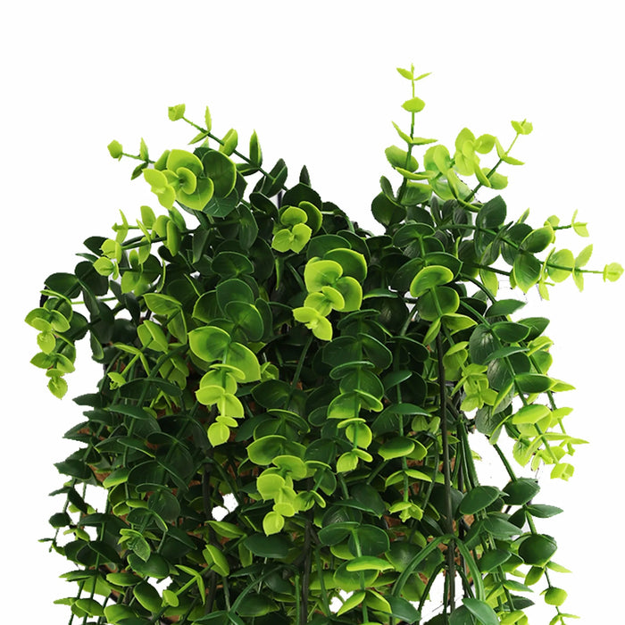 Artificial Dense Hanging Lush Green Eucalyptus Garland Bushes UV Resistant & Fire Rated | 7.1in x 30.5in (18cm x 77cm Each)