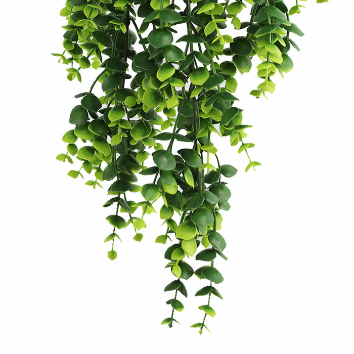 Artificial Dense Hanging Lush Green Eucalyptus Garland Bushes UV Resistant & Fire Rated | 7.1in x 30.5in (18cm x 77cm Each)