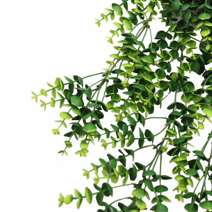 Artificial Dense Hanging Lush Green Eucalyptus Garland Bushes UV Resistant & Fire Rated | 7.1in x 30.5in (18cm x 77cm Each)