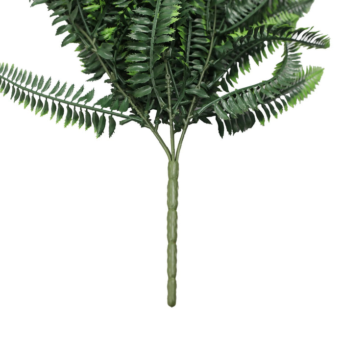 Artificial Hanging Dense Boston Fern Garland Bushes UV Resistant & Fire Rated | 10.6in x 33in (27cm x 84cm Each)