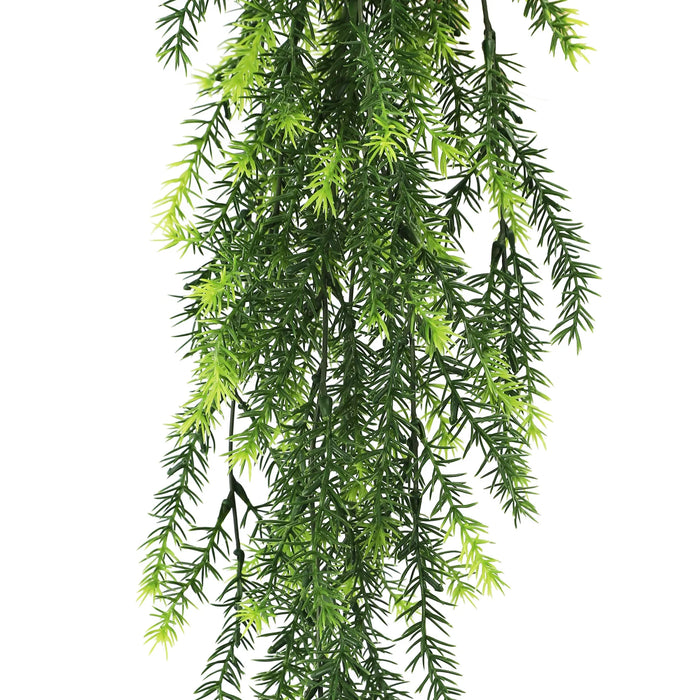 Artificial Hanging Cedar Vine Garland Bushes UV Resistant & Fire Rated | 7.8in x 30in (20cm x 76cm Each)