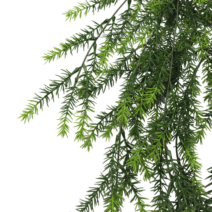 Artificial Hanging Cedar Vine Garland Bushes UV Resistant & Fire Rated | 7.8in x 30in (20cm x 76cm Each)