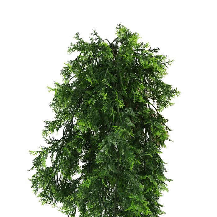 Artificial Mossy Hanging Cedar Vine Garland – UV Resistant & Fire Rated (8.6in x 30in | 22cm x 76cm)