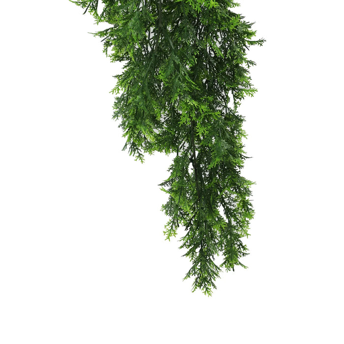 Artificial Mossy Hanging Cedar Vine Garland – UV Resistant & Fire Rated (8.6in x 30in | 22cm x 76cm)