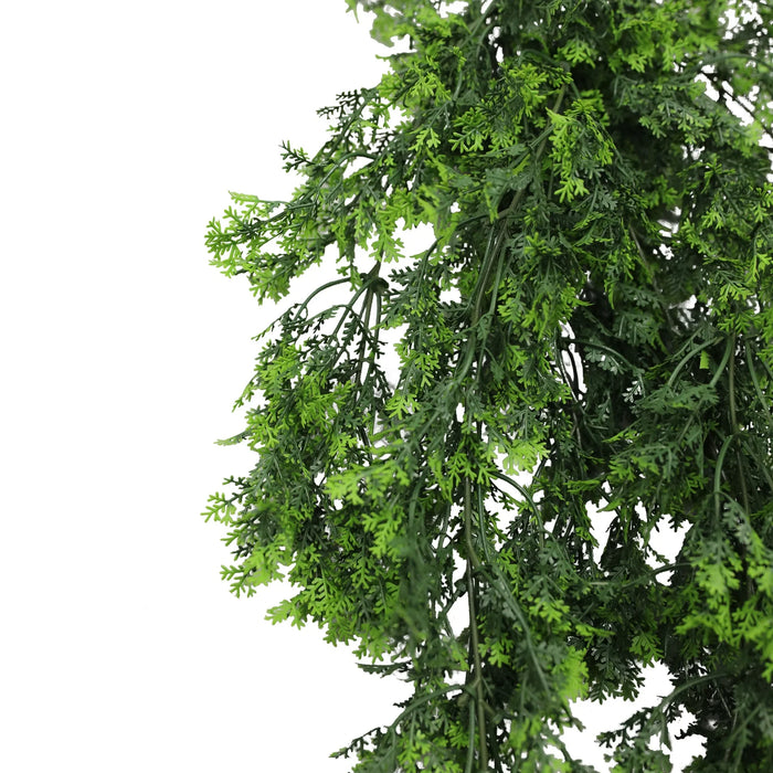 Artificial Mossy Hanging Cedar Vine Garland – UV Resistant & Fire Rated (8.6in x 30in | 22cm x 76cm)