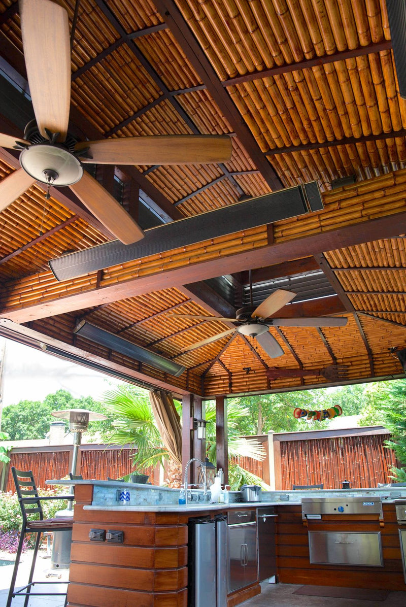 RadTec 82.5" Zero Light Electric Patio Heater (E32R) | Far-Infrared | Zero Light Emission | Outdoor Covered Spaces
