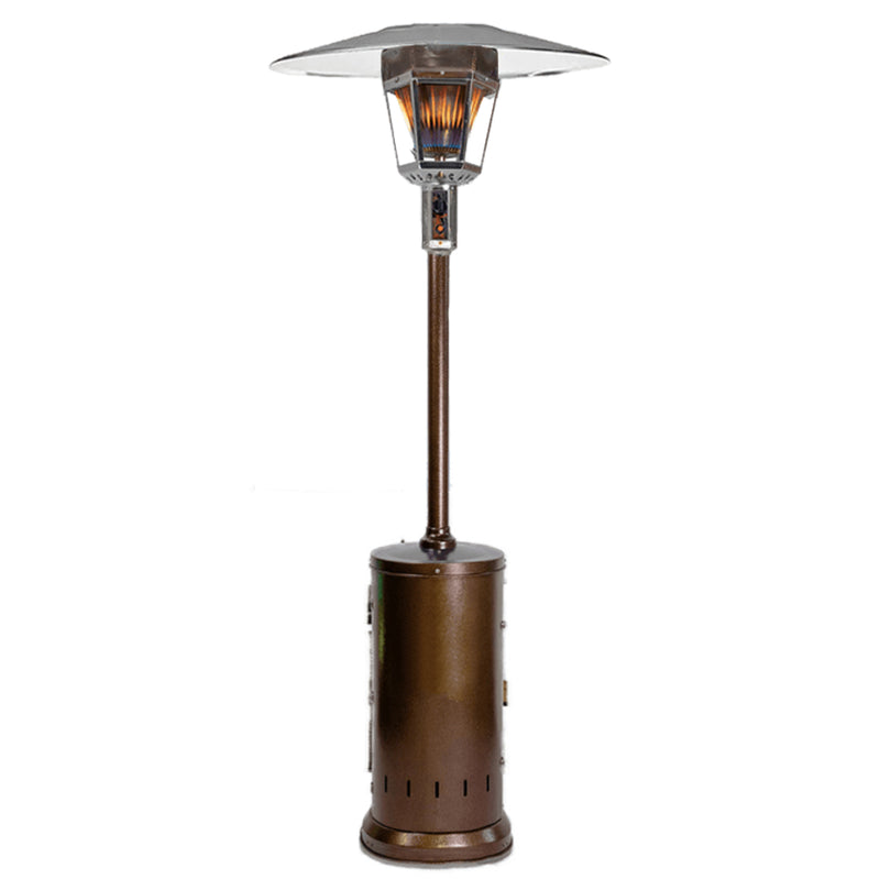 RadTec 96" Real Flame Natural Gas Patio Heater - Antique Bronze (RF-ABNG) | 40,000 BTU | Rustic Outdoor Heating