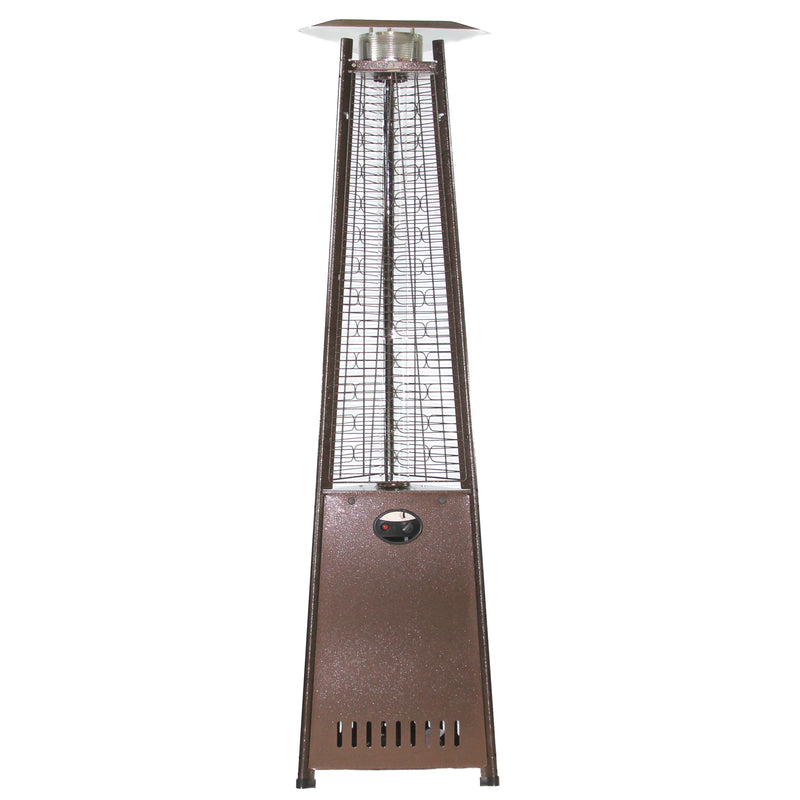 RadTec 93" Pyramid Flame Propane Patio Heater - Antique Bronze (PYR-ABP) | 41,000 BTU | Rustic Outdoor Heating
