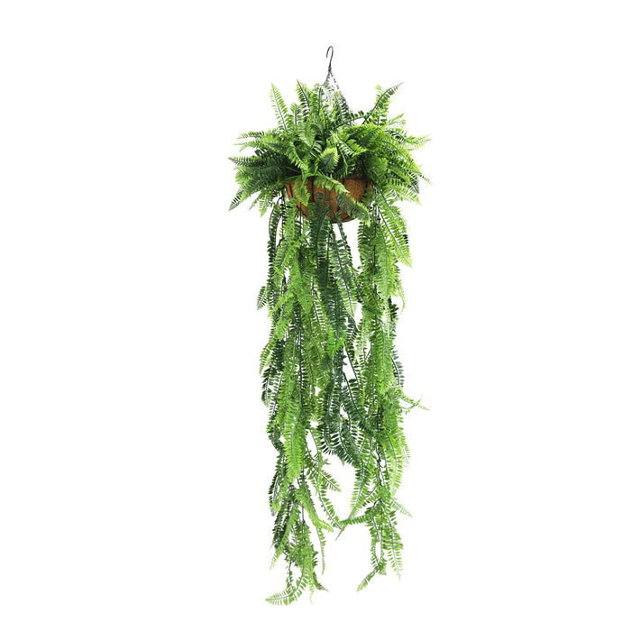 Artificial Hanging Fern Basket – UV Resistant (13.8in x 49.2in | 35cm x 125cm)