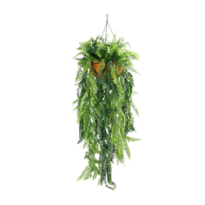 Artificial Hanging Fern Basket – UV Resistant (17.7in x 49.2in | 45cm x 125cm)