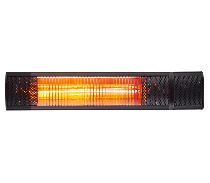 RadTec 25" Golden Tube Electric Patio Heater (G15R) | Infrared | IPX5 Rated | Compact 110V Heating