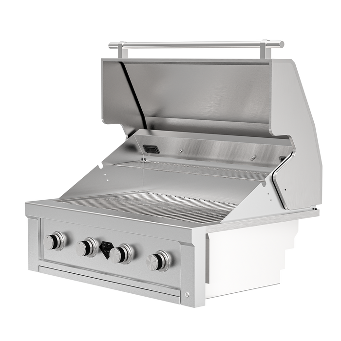 The Outdoor Plus Diamond Series 36" Grill, Built-In Grill, 4 Burner Grill, Stainless Steel Grill, Natural Gas or Liquid Propane Grill