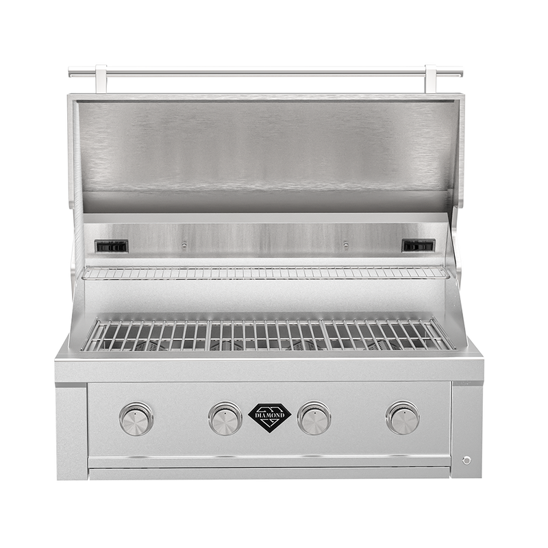 The Outdoor Plus Diamond Series 36" Built-In 4 Burner Grill