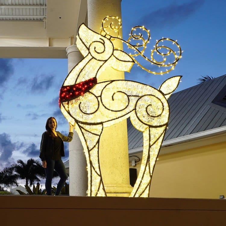 10-Foot LED Reindeer Display - Warm White