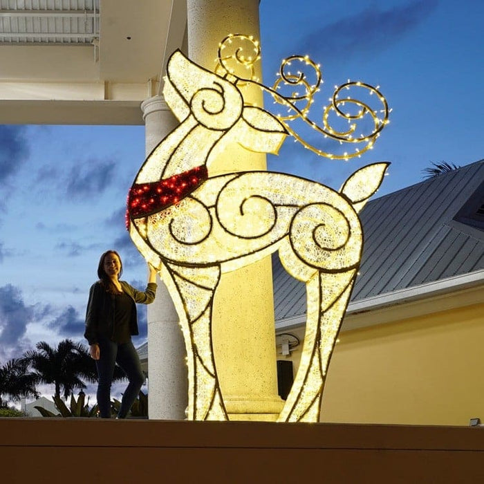 10-Foot LED Reindeer Display - Warm White